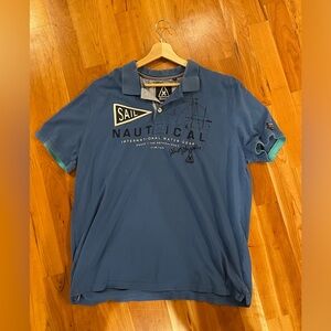 Gaastra International Water Gear- Blue Collared Shirt, Men’s 3XL